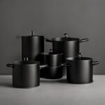 rivn co 8 piece matte black minimalist set